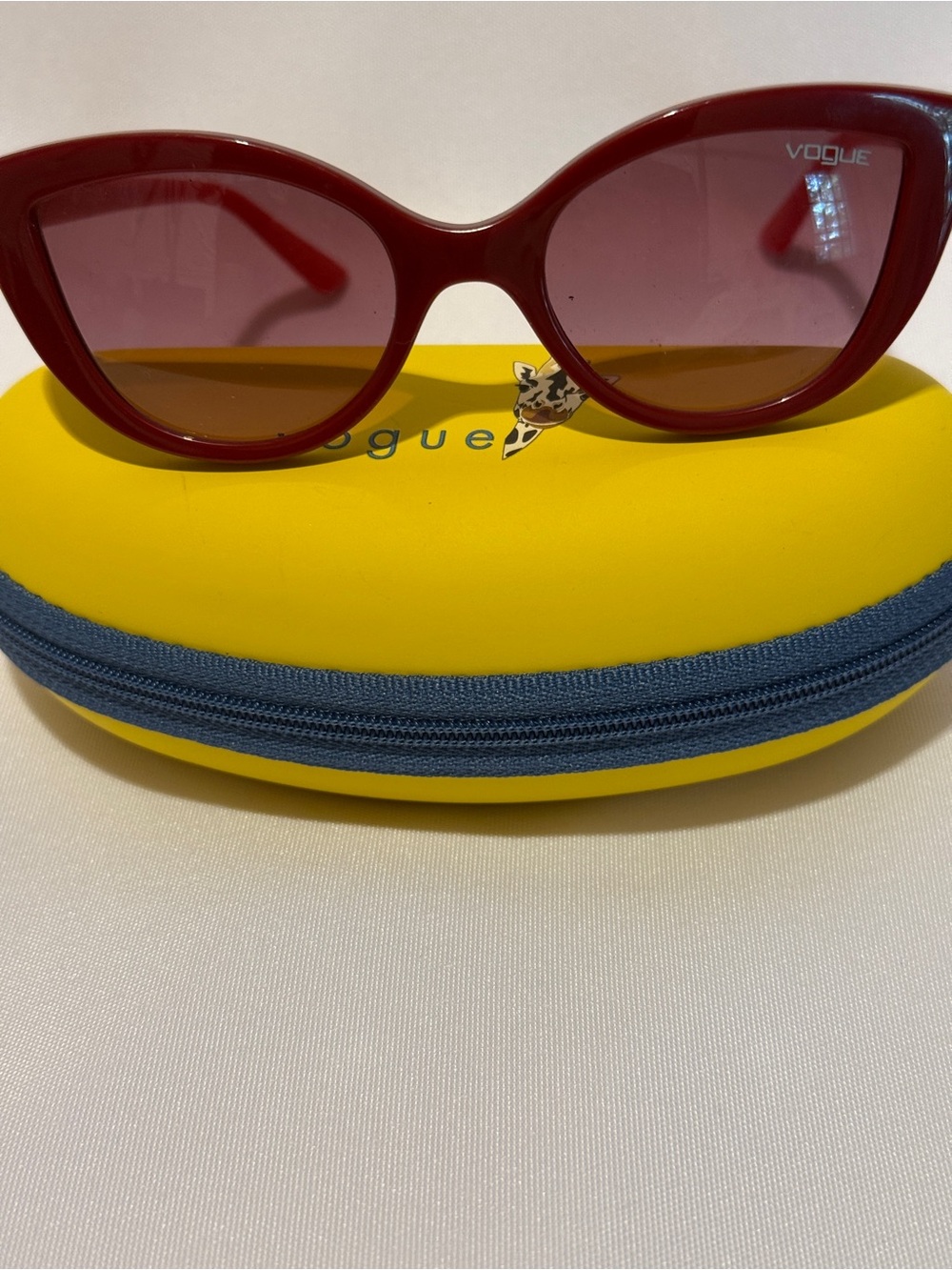 Vogue Wine Red Cat-Eye Sunglasses